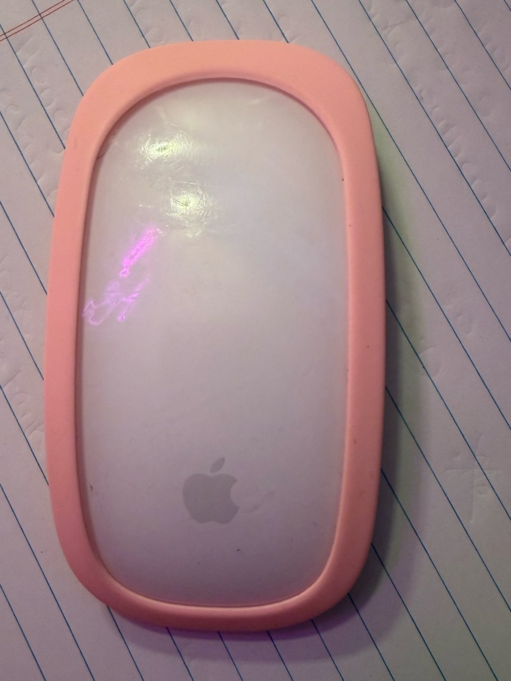 Apple Magic Mouse 2 Wireless Bluetooth Mouse A1657 + Pink Silicone Protective